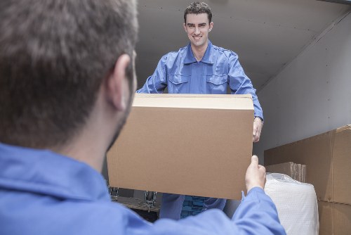 Customer entering a secure self storage facility with safety signage