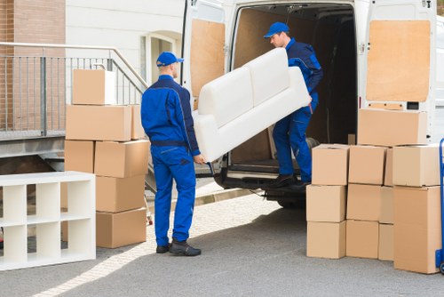 Organised storage for office furniture and retail items in Westhampstead