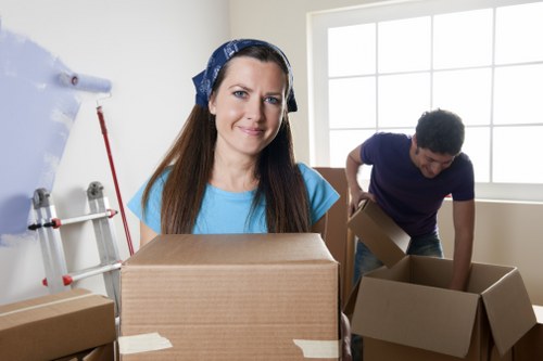 Professional packing materials prepared for a move in West Hampstead